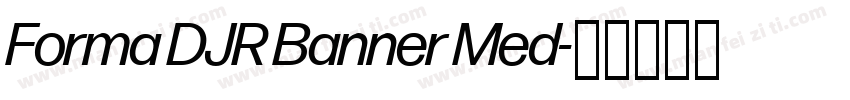 Forma DJR Banner Med字体转换